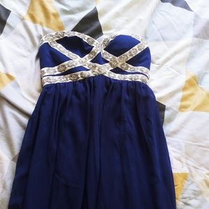 Blue full length formal